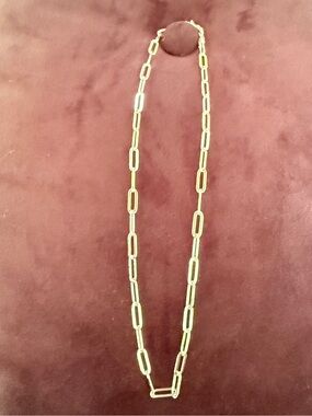 925 Sterling silver 4mm Paperclip Chain Necklace 16inch 4mm